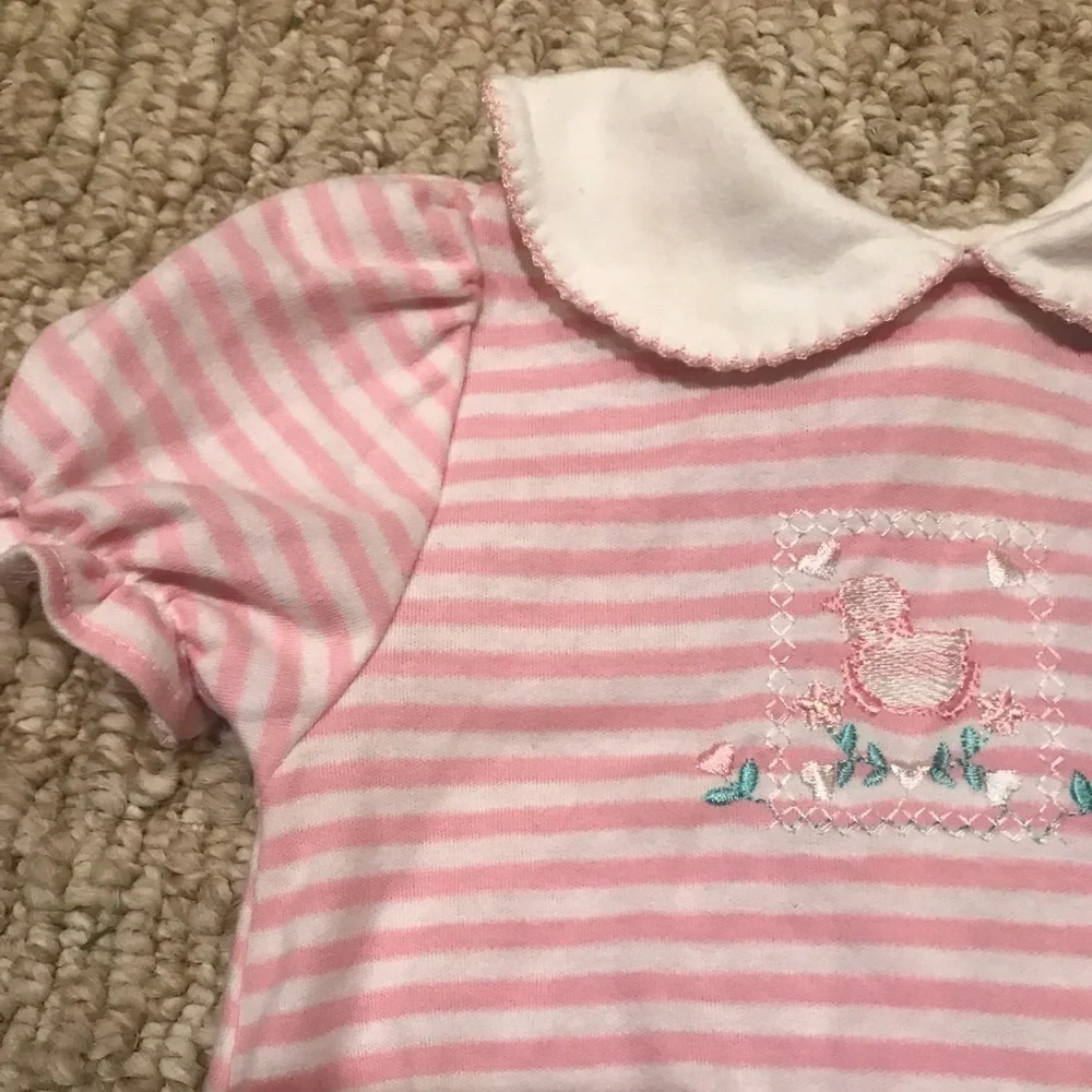 Rare Vintage Peter Pan Collar Pink Romper